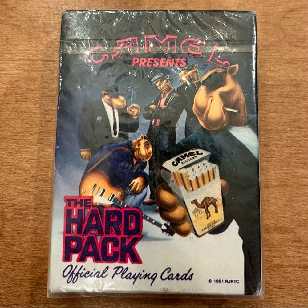Vintage “in the wrapper” playing-card with cigarette-brand mascot Camel Joe 🐫
